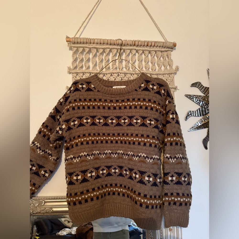 Women’s Brown Patterned Sweater